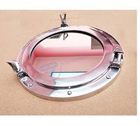 Nagina International Premium Polished Aluminum Porthole Mirror | Pirate's Home Decor Collection | Maritime Gift (15 Inches)