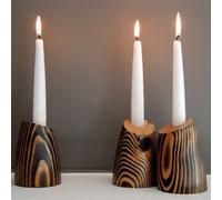 Nagina International Set Of 3 Decorative Wood Candle Holder
