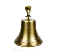 Nagina International Solid Antique Brass Brushed Finished Polished Premium Nautical Boat's Bell | Maritime Navy Ship's Decor & Gifts (Antique Brushed Brass, 7 Inches)
