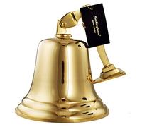 Nagina International Solid Brass Large 7" / 17.5 cm, Last Orders, Wall Mountable Ideal for Pubs & Home Bars, School Dinner, Ship Nautical, Door Bell, Gold