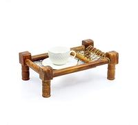 Nagina International Traditional Decorative Asian Cot Tray for Snacks & Drinks | North Indian Decorative Wooden Coat Decor Accent