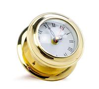 Nagina International TreasureGurus Solid Brass Ships Clock Maritime Gimbals Ship's Timekeeper