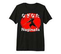 Naginata Japanese Martial Arts Polearm Retro Budo Koryu Premium T-Shirt