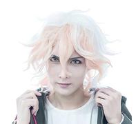 Nagito Komaeda Wig White Short Curly Hair Party Halloween Daily Anime Cosplay Costume Men Wigs