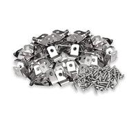 Nagoyuki 100 PCS Fence Wire Fence Clips Agricultural Fencing Mounting Clips Stainless Steel Screw Wire with Screws