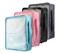 Nagoyuki 4 PCS Large Packing Cubes,40x30x12CM Same Size Suitcase Organiser Bags Compressible Expandable Packing Cubes for Suitcase, Luggage,Handy Helper (Colorful)