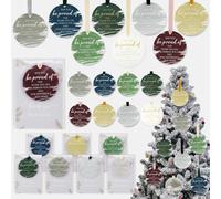 Nagoyuki 48 Sets Christmas Acrylic Hanging Ornament Bulk Employee Coworker Team Acrylic Hanging Ornament Gifts for Coworker Team Nurse Teacher