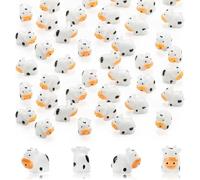 Nagoyuki 50Pcs Mini Cow Figurines Resin Cow Miniature Animals Figurines Fairy Garden Miniature Moss Landscape DIY Crafts Easy Install