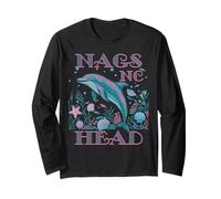 NAGS Head NC Dolphin Lover Colorful Beach Souvenir Long Sleeve T-Shirt