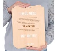 nagu® EN- Gift for Teachers Teachers and Signs, Beautiful Personalised Wooden Plaque or Frame, Diameter 21 cm, with Name and a Beautiful Phrase to Dedicate to Teachers at the End of Year