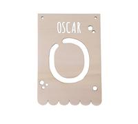 nagu® O- Wooden Letter Bunting to Form Names or Words and Hang on The Wall of The Room or use as Decoration for a Children's Party. Original Gift idea for Children