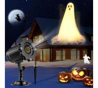 Nagudenfo Halloween Projector Lights 3D Dynamic Clearer Ghost HD Patterns,Night Light for Home Window Wall Halloween Decor Outdoor