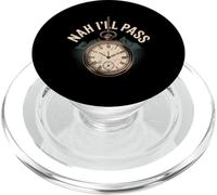 Nah I'll Pass Introvert Excuse Rest Humor - PopSockets PopGrip for MagSafe
