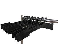 NAHANCO Extra-Long Stockroom Rail Divider with Straight Body, 21 ½” L - Black