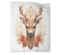 NAHCBIOT Christmas Deer Christmas Elements Blanket Camping Blanket Sofa Blanket Sleeping Blanket Kids Adults Sofa Blanket Applicable for All Seasons 50x60inch(127x152cm)