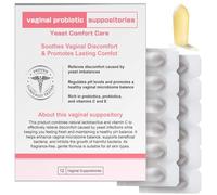 Nahid Vaginal Probiotic Suppository, Hyaluronic Acid Suppositories, Vaginal Moisturizer, pH Balance, Restores Healthy Vaginal Odor, Soothing Treatment with Yeast (12