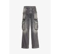 Nahmias Mens Brown Wash Cargo-pocket Straight-leg Mid-rise Jeans 36