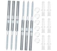 NAHUAA 6Pcs Floating Shelf Bracket Heavy Duty Concealed Shelf Supports Brackets ø12 x 100mm Hidden Invisible Floating Shelf Fixings with Screws for Wall Floating Board Shelves