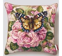 NAHUIGOOD 11Ct Pre Printed Cross Stitch Kits Plants and Flowers 45X45Cm Embroidery Cushion Kit for Creative Home Decor