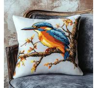 NAHUIGOOD Cross Stitch Cushion Covers Kits,Birds in The Tree 45X45Cm Tapestry Canvas Pillowcase Kit for Creative Home Décor,DIY Craft Needlework Pillowcase Kits for Kids Adults