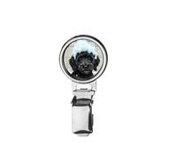 nai130 Labradoodle Cockapoo Bath time Printed Image with a Transparent Rubber Dome Cover on Dog Show Ring Clip with id Card Holder
