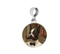 nai189 French Bulldog Barber dome bail Charm