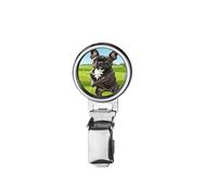 nai22 French Bulldog Golfing Printed Image with a Transparent Rubber Dome Cover on Dog Show Ring Clip with id Card Holder