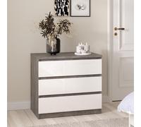 Naia Chest - 3 Drawer - Small - Grey Concrete