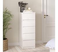 Naia Chest - 5 Drawer - Narrow - White Gloss