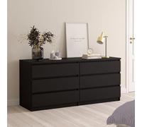 Naia Chest - 6 Drawer - Wide - Black