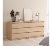 Naia Chest - 6 Drawer - Wide - Oak
