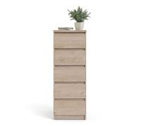 Naia Narrow Chest of 5 Drawers Oak
