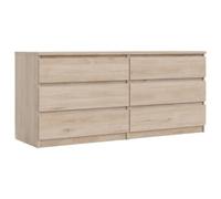 Naia Wide Chest of 6 Drawers - Jackson Hickory Oak