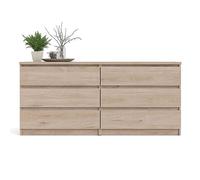 Naia Wide Chest of 6 Drawers Oak
