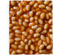 Naiagiri Baked Beans Blanket Gift for Boys Girls, Baked Bean Throw Blanket Gifts for Teens Decor Novelty Plush Soft Lightweight Flannel Fleece Blankets for Sofa Bed Chair 60x50In