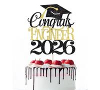 Naicaek Congrats Engineer 2026 Cake Topper,Future Engineer,Look at You Becoming an Engineer/So Proud of You/You Did It,Class of 2026 Engineering College Graduation Party Decoration Supplies