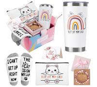 NaiCeay Cat Mom Gifts for Women, Cat Lover Gifts for Women, Crazy Cat Lady Christmas Gifts, Mothers Day, Birthday, Cat Gifts Basket