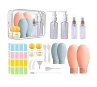 NAICHA Travel Pouches 16 PCS Refillable Pouch for Toiletries Portable Travel Containers Empty Squeeze Pouches with Leakproof,Accessories Bottles for Shampoo Lotion, Multicolor, 21 PCS Ktis 1