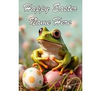 naiec15 Big Eyed Frog personalised Happy Easter Greeting Card Mummy Daddy Nan Aunt Uncle
