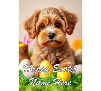 naiec37 Cockapoo Dog personalised Happy Easter Greeting Card Mummy Daddy Nan Aunt Uncle