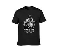 NAIFEN Nicky Hayden 69 83 Unisex 100% Cotton Short-Sleeve T-Shirts Black M