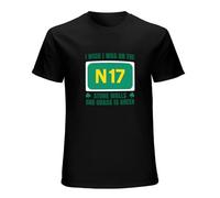 NAIFEN Saw Doctors I Wish I was ON The N17 Stone Walls Irish Mens & Womens Short Sleeve T-Shirt Black XL