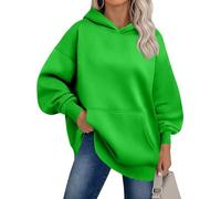 Naifuyoyo Womens Fashion Hoodies Oversized Sweatshirts Crewneck Long Sleeve Tunic Tops Casual Fleece Pullover Fall Fashion Clothes with Pocket Green