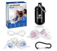 Naiicute Ear Plugs for Flying, Pressure Relief Prevent Ear Pain, 2 Pairs | Soft Silicone Reusable Airplane Travel Ear Protection, Pressure Filter Noise Reducion 25dB, Adult Kid 12+, Holiday Essentials