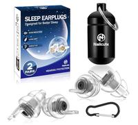 Naiicute Ear Plugs for Sleep, Ultra-Comfy Hearing Protection Reusable Noise-Reducing Earplugs for Sleep, Travel, Focus, Sensitivity, Side Sleepers, Block Out Snoring - 31 dB Noise Cancelling, Size M