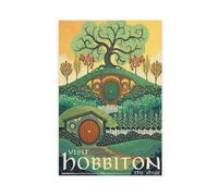 NAIKANG Hobbiton Lord of The Rings Movie Vintage Travel Poster Canvas Poster Bedroom Decor Sports Landscape Office Room Decor Gift Unframe 12x18inch(30x45cm)