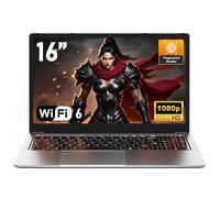 NAIKLULU 16 Inch 2025 Gamer Laptop R-7 5825U Processor (2.0 to 4.5 Ghz), 32GB RAM 1TB SSD Gaming Notebook Computer with Backlit Keyboard/Fingerprint Unlocking/Type-C/Webcam/Touchpad/Wifi 6