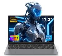 NAIKLULU 17.3 Inch Laptop 2025, RAM 16GB SSD 1TB N150 (1.2 GHz to 3.6 GHz) Processor 13th Gen Twin Lake Pc Computer, 1920x1080P/Webcam/Backlit Full Keyboard/Touchpad, Student/Home/Business/TF Card
