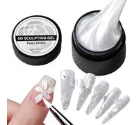 Nail 3D Sculpting Gel - Pearl 3D Sculpting Gel for Nail Design | Non-Stick Manicure Decoration Products for Flower Carving Fingernail Extension Sculpture