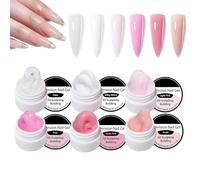 Nail 6 Colors Non Adhesive Top Coat Manicure 3D Modelling Gel for Salon Work Art Design Beauty Modeling Shaping Extension Building